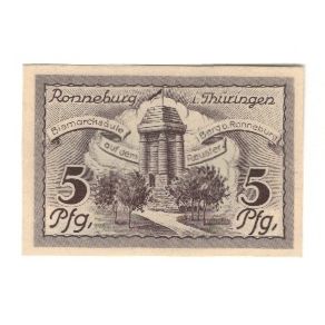 Banknote, Germany, Ronneburg Stadt, 5 Pfennig, Batiment, 1921, 1921-05-01