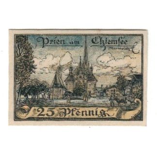 Banknote, Germany, Prien Gemeinde, 25 Pfennig, Batiment, 1920, 1920-12-01
