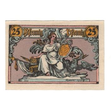 Banconote, Germania, Rheinsberg Stadt, 25 Pfennig, personnage, undated (1921)