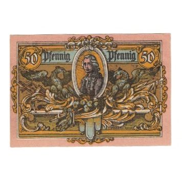 Banknote, Germany, Rheinsberg Stadt, 50 Pfennig, personnage 1, undated (1921)
