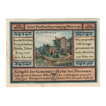 Banknote, Germany, Roda bei Ilmenau Gemeinde, 25 Pfennig, personnage, 1921