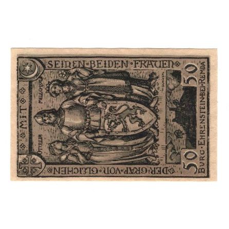 Billet, Allemagne, Remda Stadt, 50 Pfennig, personnage, 1921, 1921-07-01, SUP