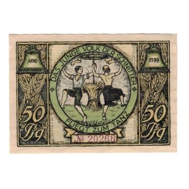 Banknote, Germany, Rudolstadt Stadt, 50 Pfennig, personnage 7, 1922, 1922-01-01
