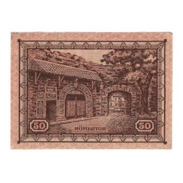 Banknote, Germany, Remagen Stadt, 50 Pfennig, Batiment, 1921, AU(55-58)