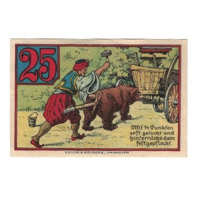 Banknote, Germany, Rinteln a.W. Stadt, 25 Pfennig, personnage, 1920, AU(55-58)