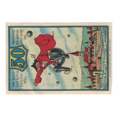 Banknote, Germany, Rinteln a.W. Stadt, 50 Pfennig, personnage, 1920, AU(55-58)