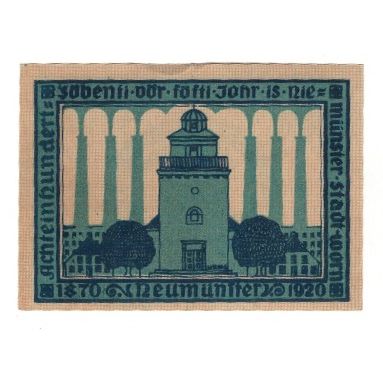 Banknote, Germany, Neumünster Stadt, 50 Pfennig, Batiment, 1920, 1920-04-23