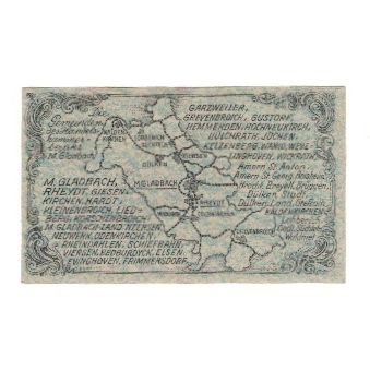 Banknote, Germany, München-Gladbach Handelskammer, 20 Pfennig, carte, 1917