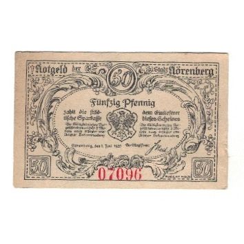Biljet, Duitsland, Norenberg Stadt, 50 Pfennig, animal, 1920, 1920-06-01, SUP
