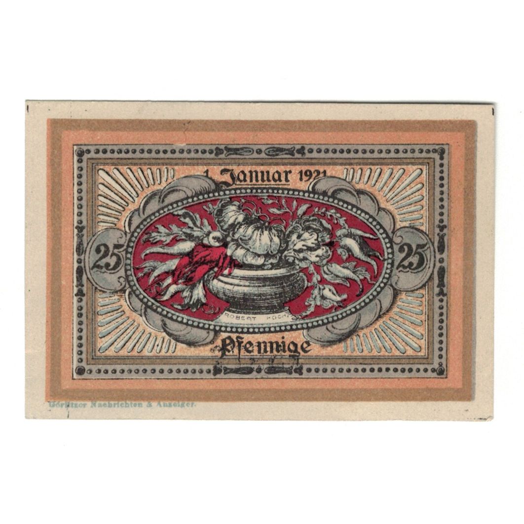 Geldschein, Deutschland, Norenberg Stadt, 25 Pfennig, animal, 1921, 1921-01-01