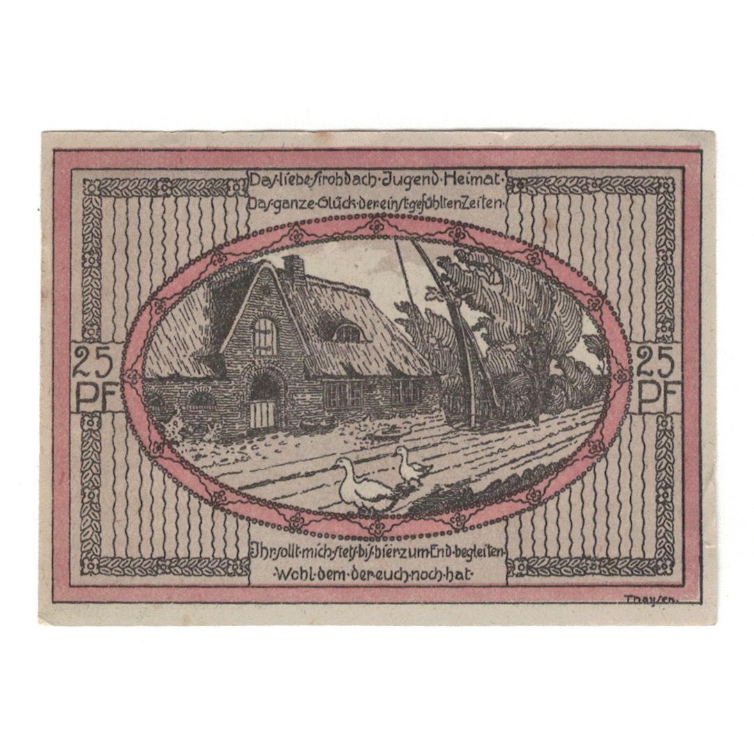Banknote, Germany, Stedesand Gemeinde, 25 Pfennig, Maison, 1920, 1920-10-10