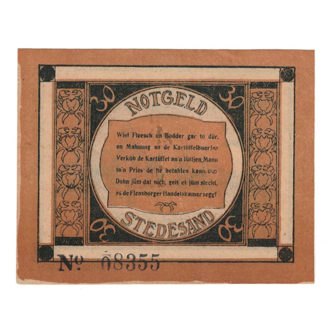 Banknote, Germany, Stedesand Gemeinde, 30 Pfennig, Texte, 1920, 1920-10-10