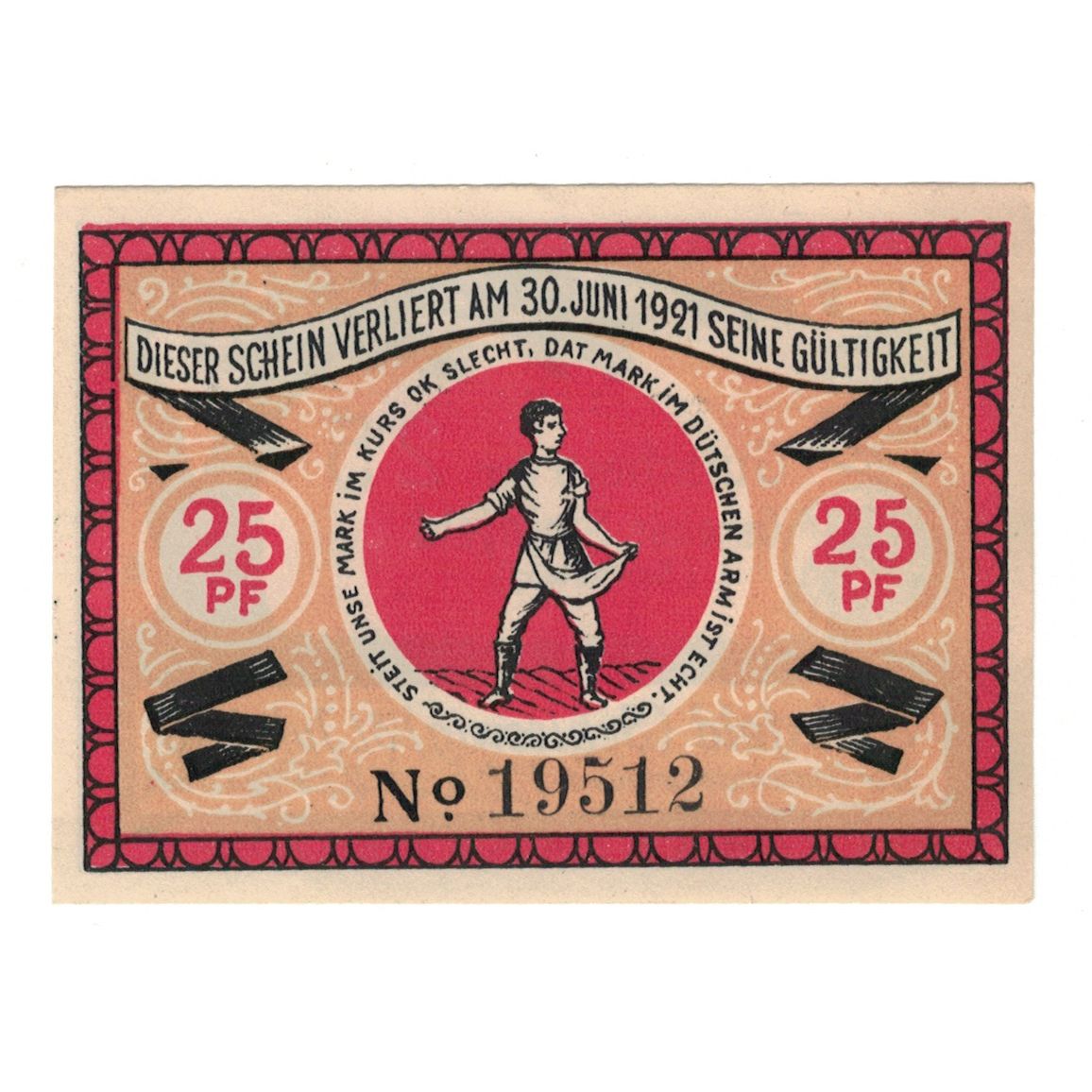 Banknote, Germany, Steinfeld Gemeinde, 25 Pfennig, arbre, 1921, 1921-06-30