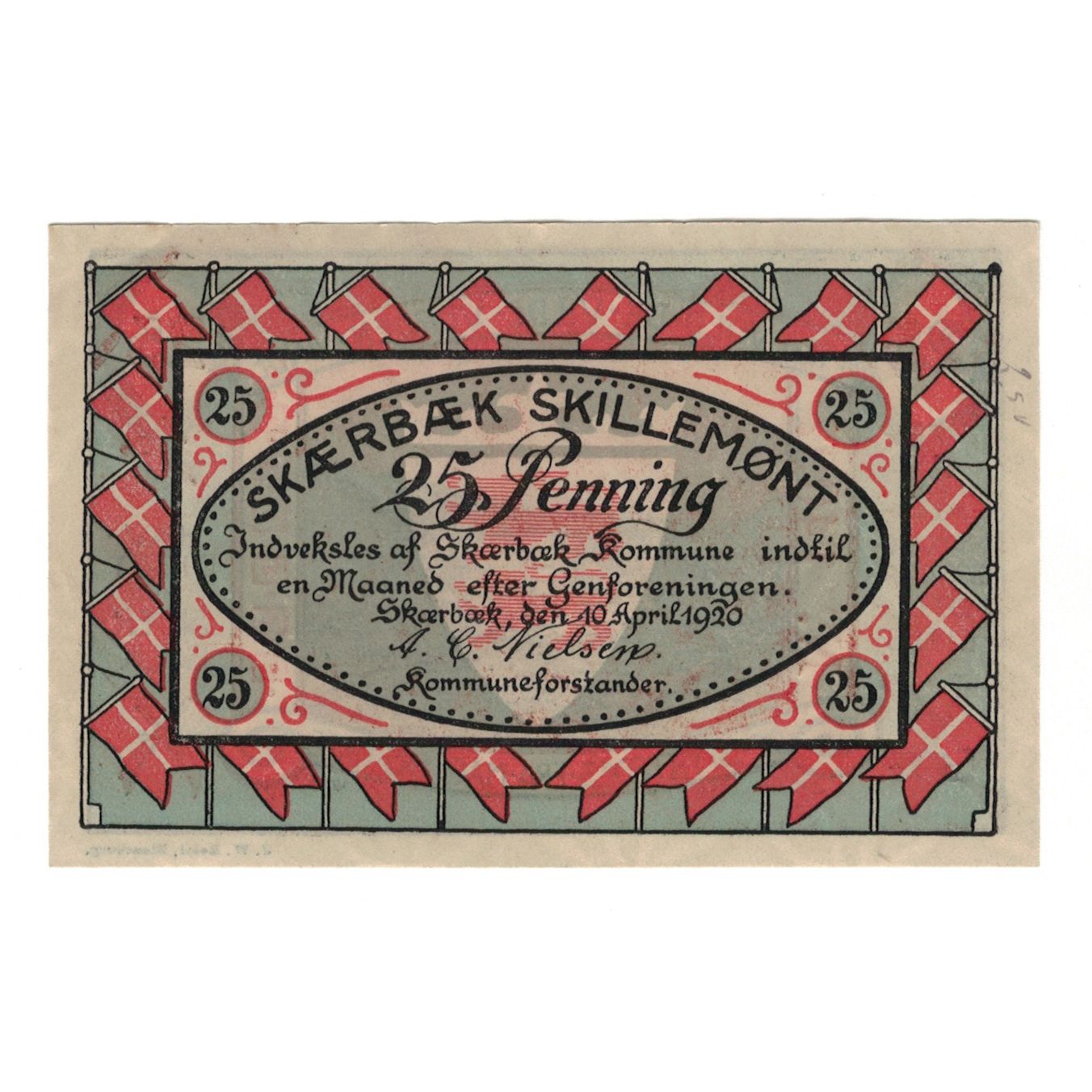 Banknote, Germany, Scherrebeck Gemeinde, 25 Pfennig, mur, 1920, 1920-04-10