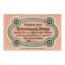 Banconote, Germania, Seitenberg Grafsch Glatz Amt, 25 Pfennig, Batiment, 1920