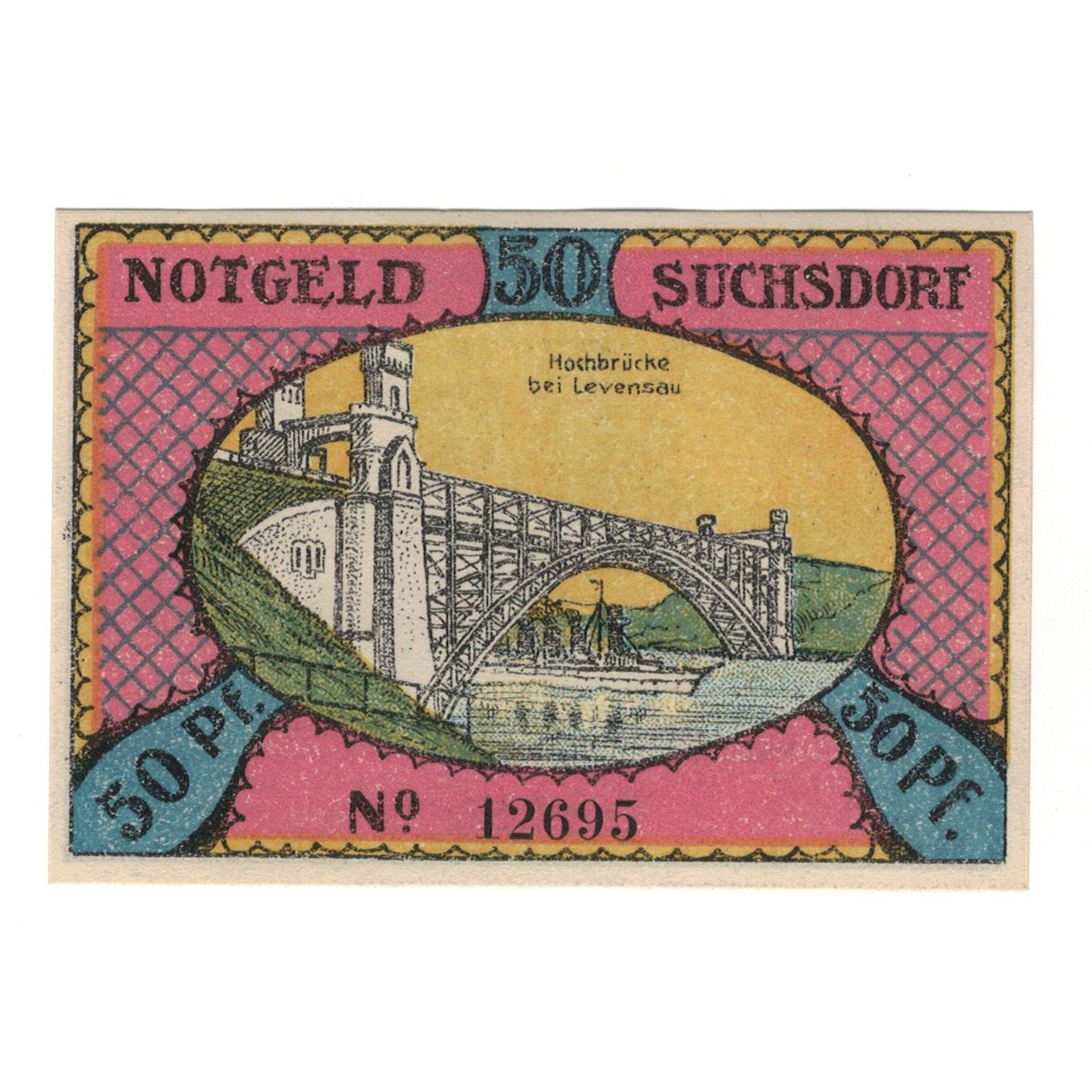 Banknote, Germany, Suchsdorf Gemeinde, 50 Pfennig, pont, 1921, 1921-08-31