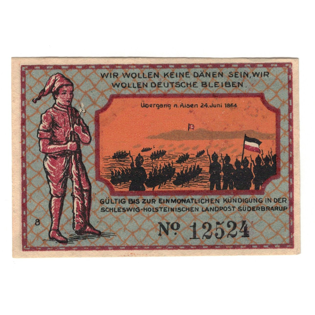 Banknote, Germany, Süderbrarup Gemeinde, 50 Pfennig, personnage, 1921