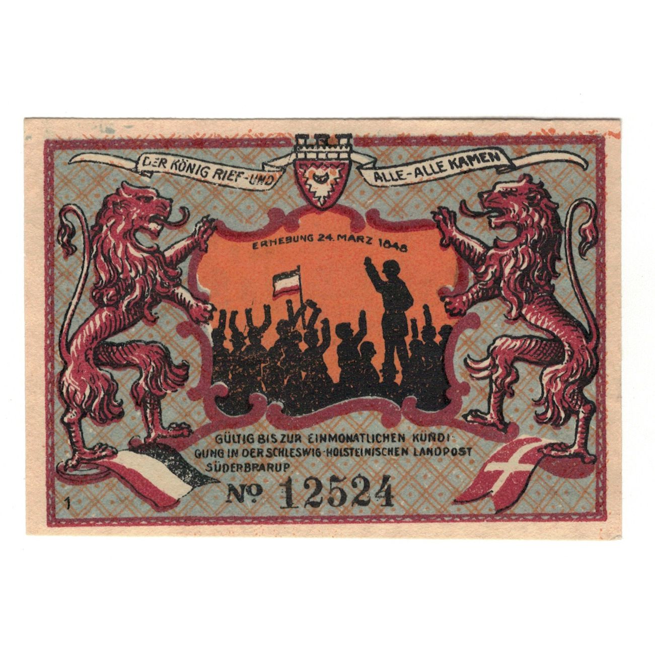 Banknote, Germany, Süderbrarup Gemeinde, 50 Pfennig, personnage 7, 1921