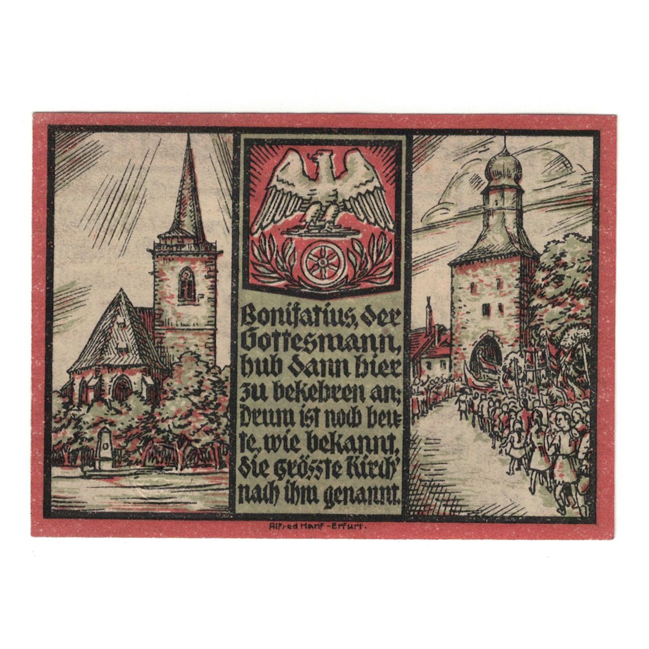 Banknote, Germany, Sömmerda Stadt, 25 Pfennig, Eglise, 1921, 1921-08-01