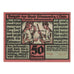 Banknote, Germany, Sömmerda Stadt, 50 Pfennig, Blason, 1921, 1921-08-01
