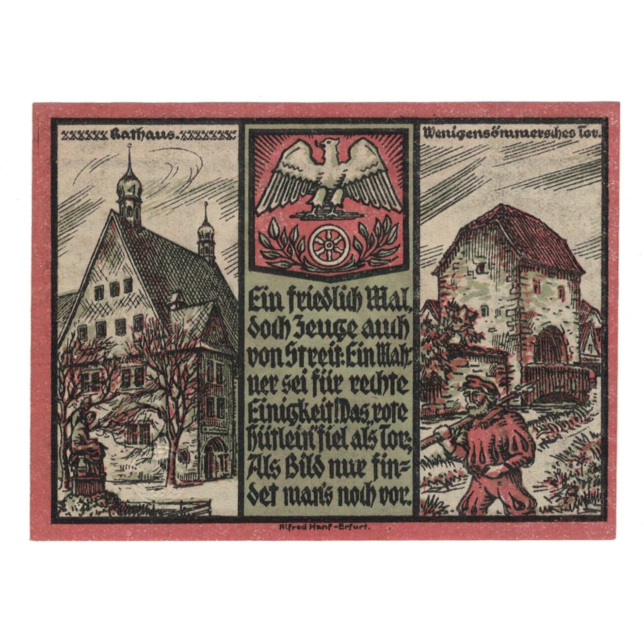 Banknote, Germany, Sömmerda Stadt, 50 Pfennig, Batiment, 1921, 1921-08-01
