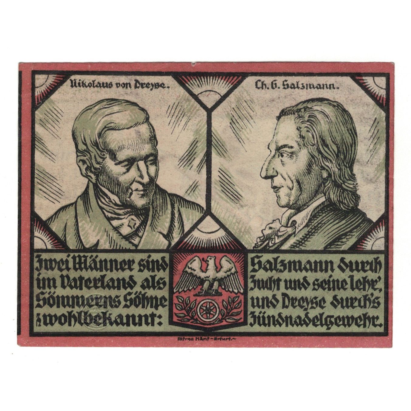 Banknote, Germany, Sömmerda Stadt, 1 Mark, personnage, 1921, 1921-08-01