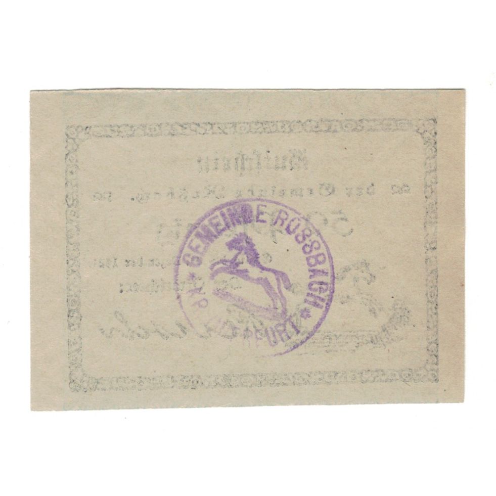 Banknote, Germany, Roßbach Gemeinde, 50 Pfennig, N.D, 1921, 1921-12-31