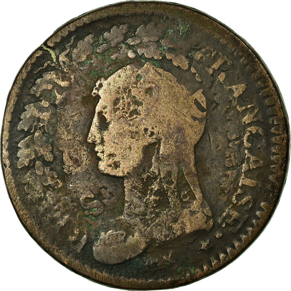 France, Decime, Dupré, 1797, Orléans, Bronze, F(12-15), Gadoury:185