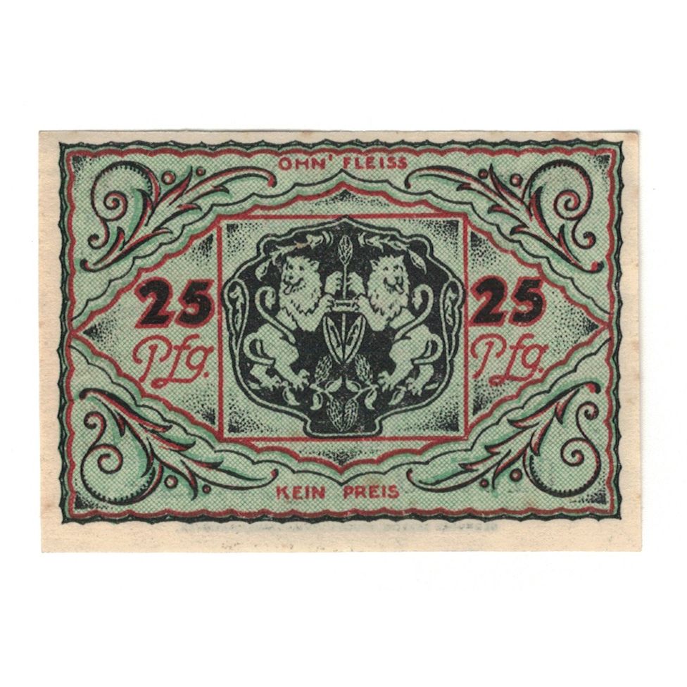 Banknote, Germany, Scharmbeck Stadt, 25 Pfennig, Blason, 1923, 1923-12-31