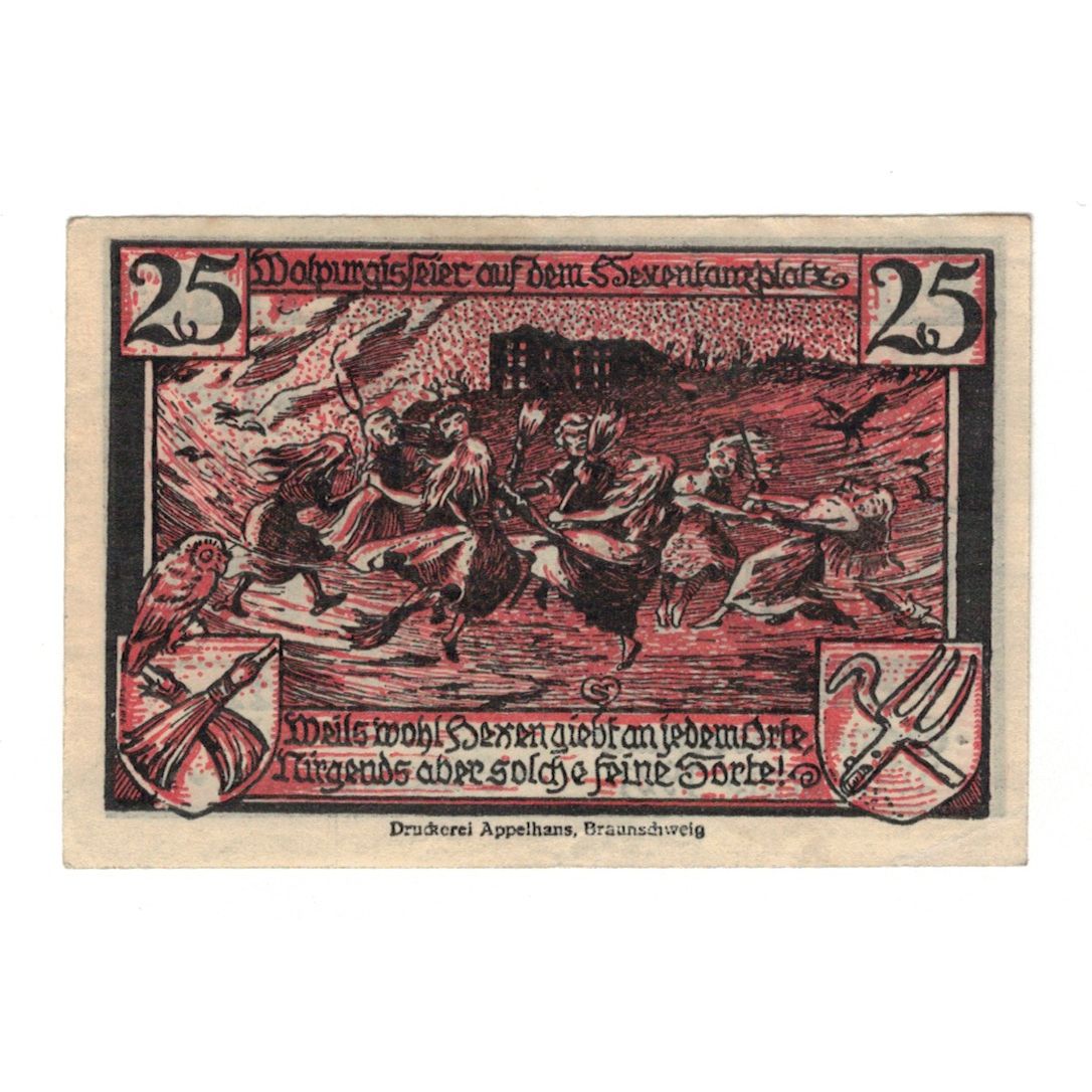Banknote, Germany, Thale a.Harz Stadt, 25 Pfennig, personnage, 1922, 1922-12-31
