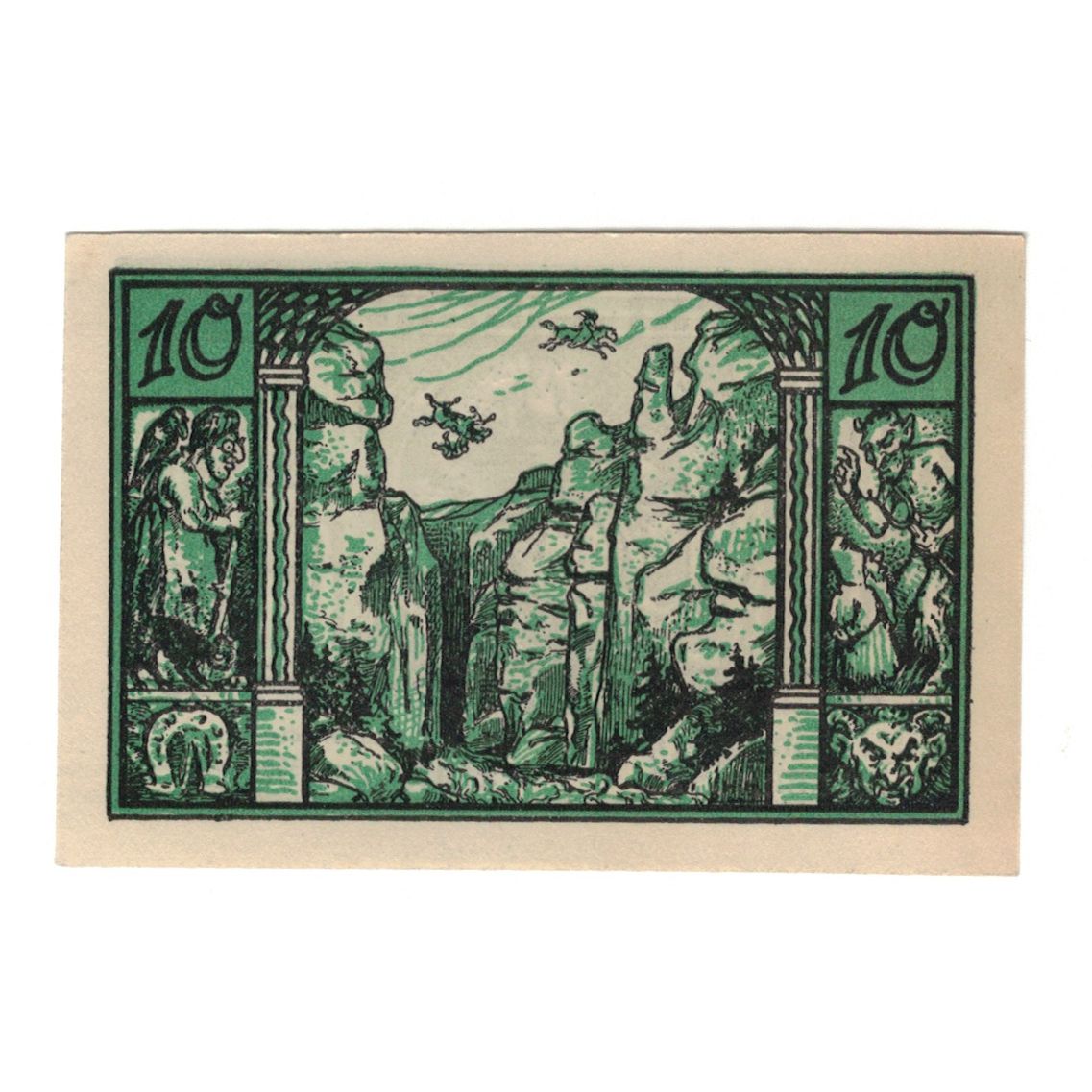 Banconote, Germania, Thale a.Harz Stadt, 10 Pfennig, paysage, 1922, 1922-12-31