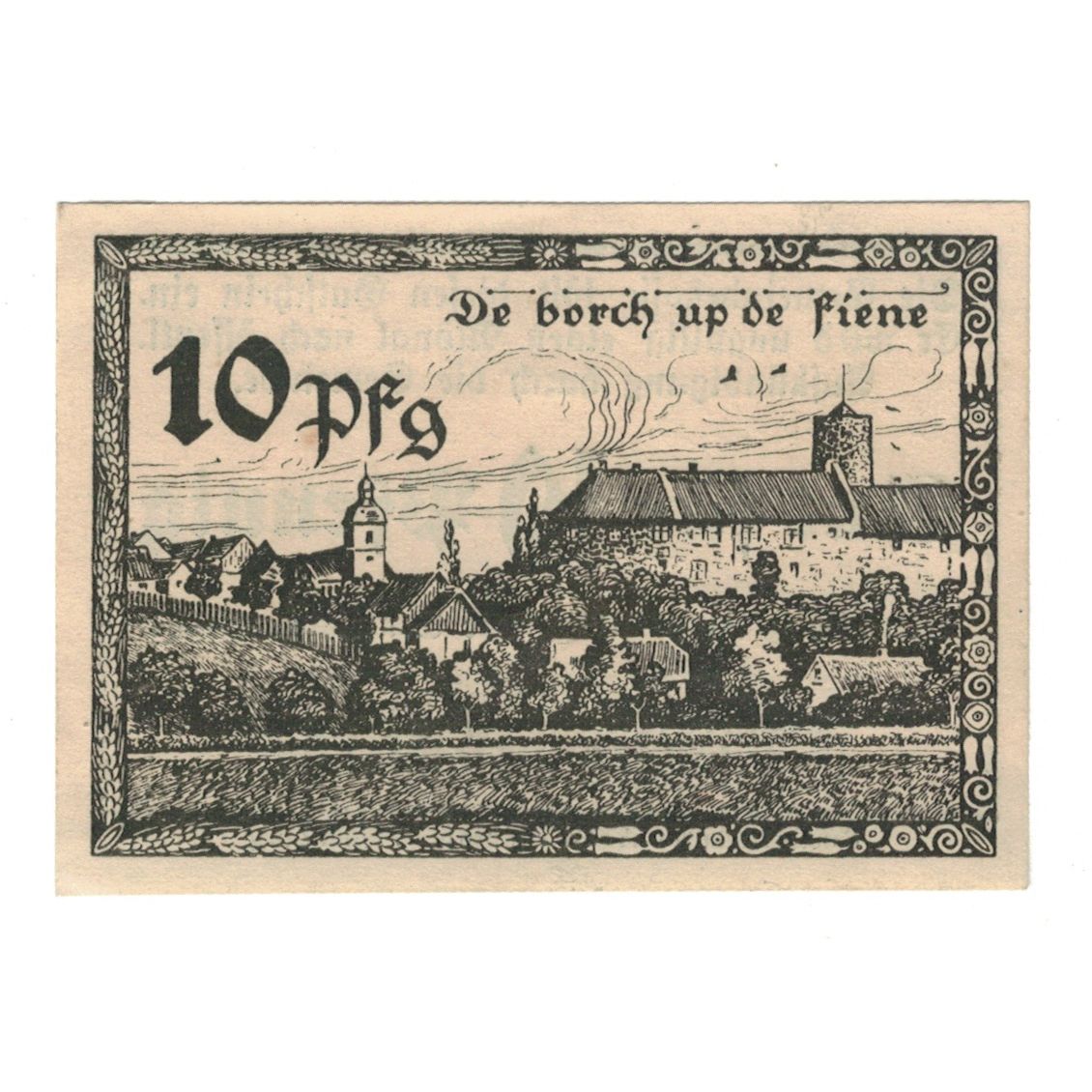 Banknote, Germany, Vienenburg am Harz Gemeinde, 10 Pfennig, paysage, 1921