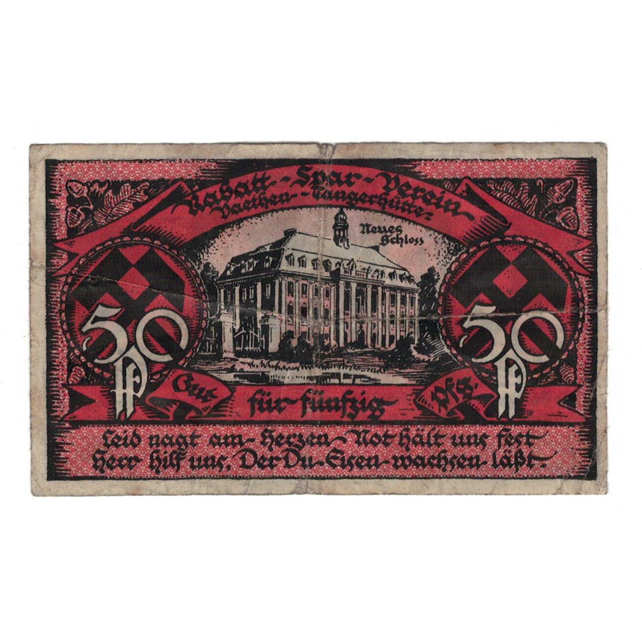 Banknote, Germany, Vaethen Tangerhütte Rabatt Spar Verein, 50 Pfennig