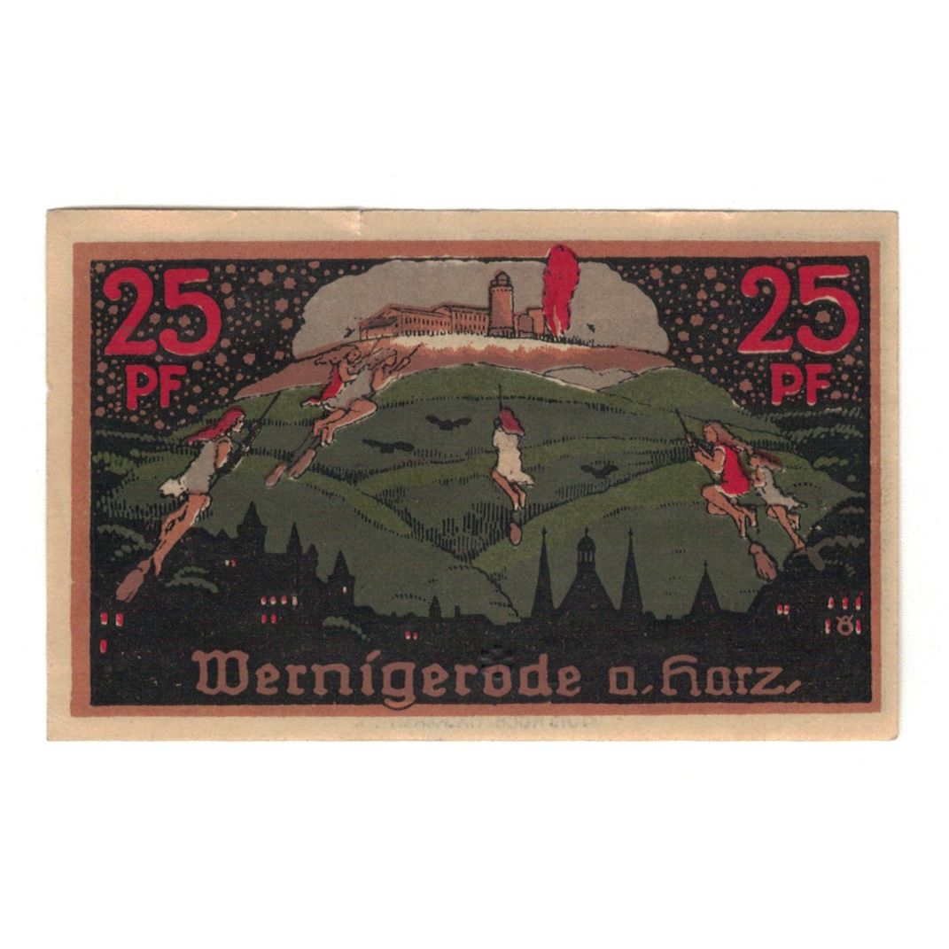 Banknote, Germany, Wernigerode Stadt, 25 Pfennig, paysage, 1920, 1920-12-20