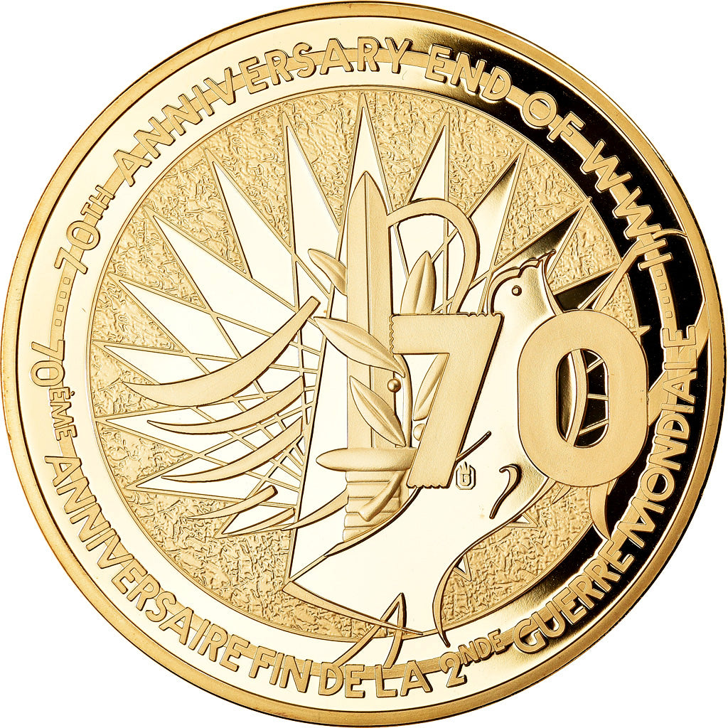 France, Medal, Les Trois Dirigeants, Politics, Society, War, 2015, MS(65-70)