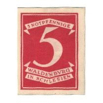 Banknote, Germany, Waldenburg Stadt, 5 Pfennig, arbre, 1921, AU(55-58)