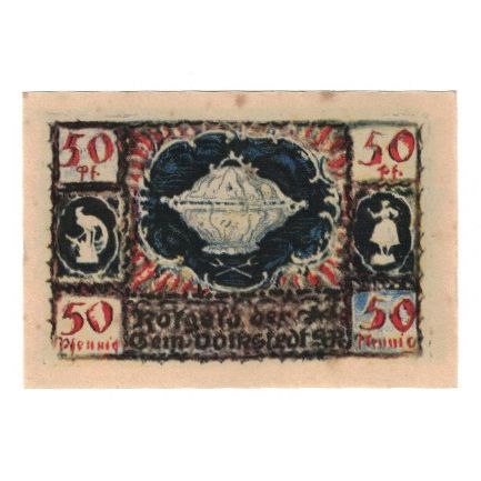 Banknote, Germany, Volkstedt Gemeinde, 50 Pfennig, valeur faciale 1, 1921