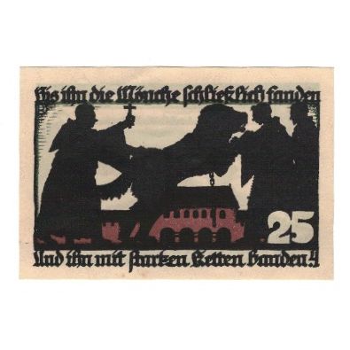 Geldschein, Deutschland, Vechta Stadt, 25 Pfennig, personnage 1, 1922