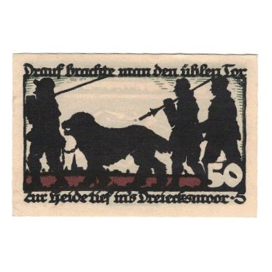 Biljet, Duitsland, Vechta Stadt, 50 Pfennig, personnage, 1922, 1922-03-15, SUP
