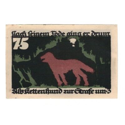 Banknote, Germany, Vechta Stadt, 75 Pfennig, Animal 1, 1922, 1922-03-15