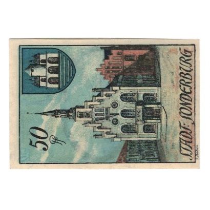 Banknote, Germany, Sonderburg Stadt, 50 Pfennig, Eglise, 1920, 1920-03-20