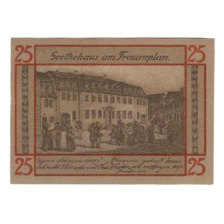 Billete, Alemania, Weimar Stadt, 25 Pfennig, Foule, 1921, 1921-03-01, EBC