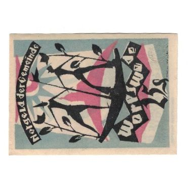 Banknote, Germany, Worpswede Gemeinde, 25 Pfennig, personnage, undated (1921)