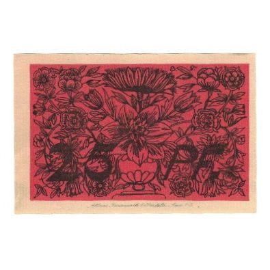 Banknote, Germany, Westerburg Stadt, 25 Pfennig, Fleurs, 1920, AU(55-58)