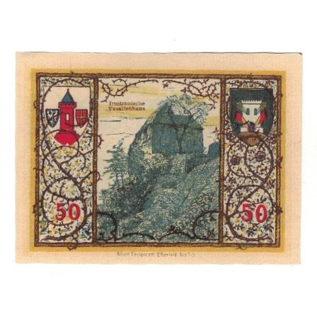 Banconote, Germania, Westerburg Stadt, 50 Pfennig, batiment 1, 1920, 1920-12-01