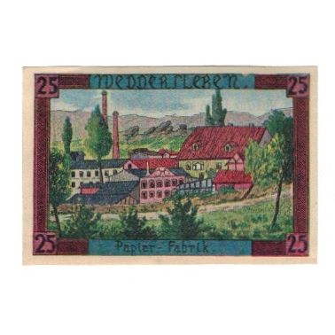 Banknote, Germany, Weddersleben Gemeinde, 25 Pfennig, paysage, 1921, 1921-07-01