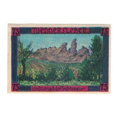 Banknote, Germany, Weddersleben Gemeinde, 75 Pfennig, paysage, 1921, 1921-07-01