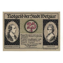 Banknote, Germany, Wetzlar Stadt, 25 Pfennig, Arbres, 1920, 1920-05-01