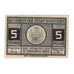 Banknote, Germany, Wunstorf Stadt, 5 Pfennig, Batiment, 1922, 1922-12-31
