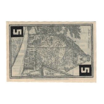 Banknote, Germany, Wunstorf Stadt, 5 Pfennig, Batiment, 1922, 1922-12-31